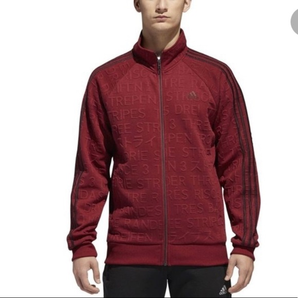 Adidas badge of sport 3 stripe full zip jacket size XL - Picture 1 of 13
